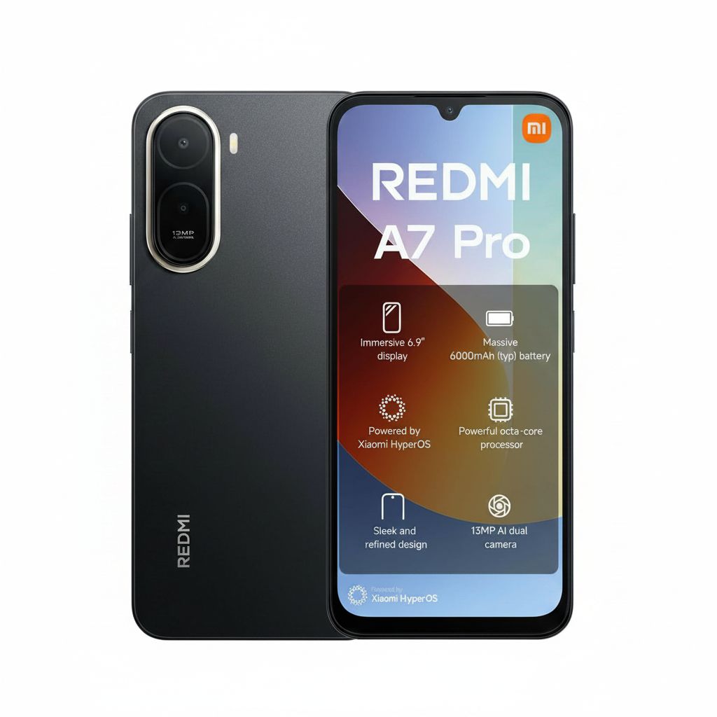 Xiaomi REDMI A7 Pro - 6.9" Display, 128GB Storage, 4GB RAM | Black