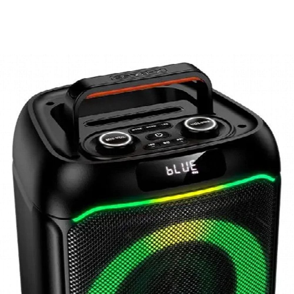 HOCO DS72 8-Inch Portable Bluetooth Speaker, 20W Wireless Karaoke Speaker with Wireless Microphone, RGB Lights - Black