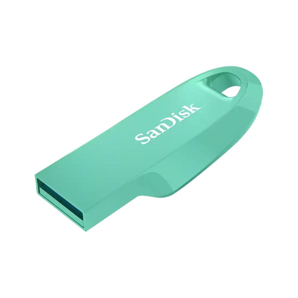 SanDisk Ultra Curve USB 3.2 Flash Drive 32GB with Up to 100MB/s Read Speed, Compact Capless Design, Keyring Loop & Plug-and-Play Storage | Green - 619659196653