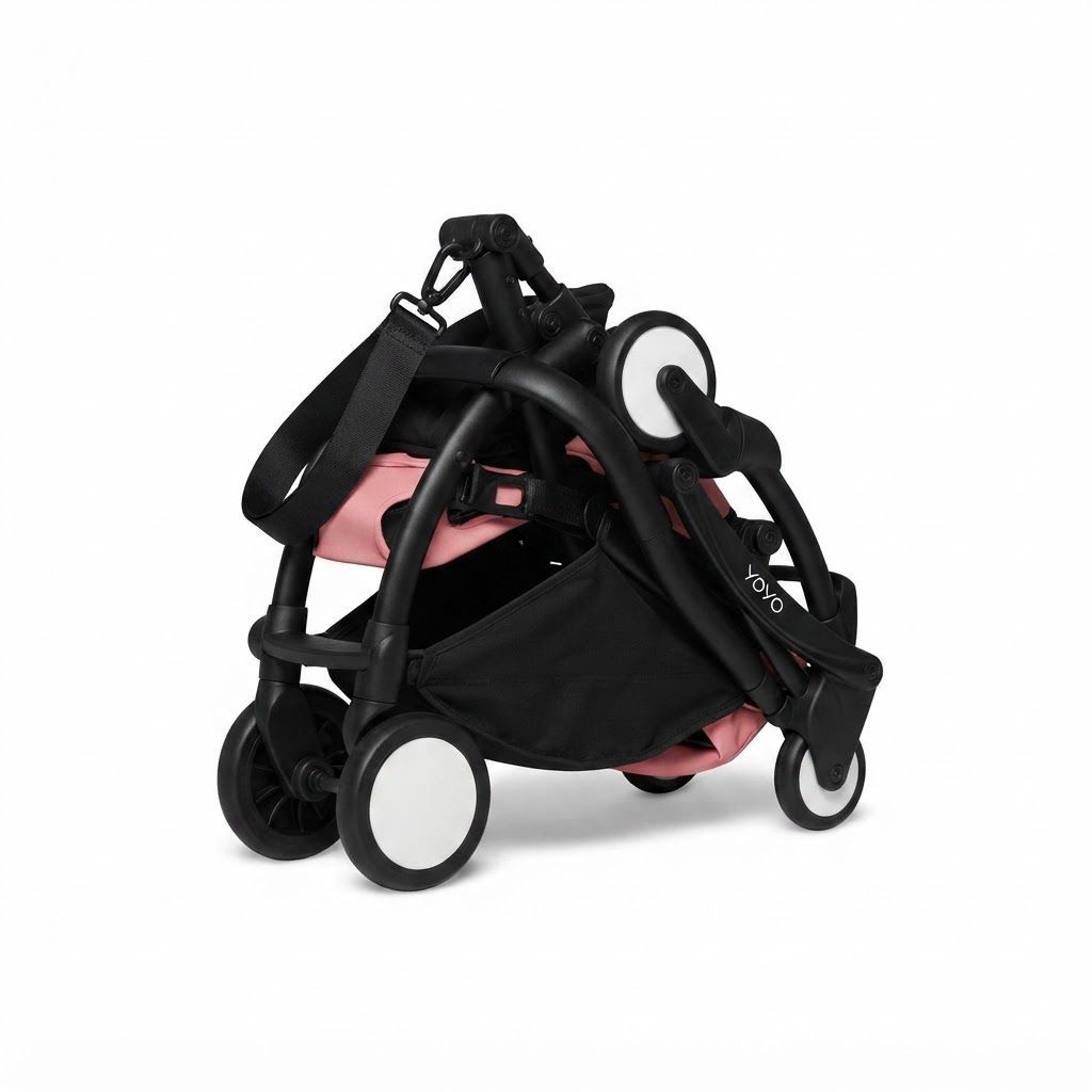 Stokke YOYO3 Baby Stroller Frame Compact Travel Stroller Base, Carry-On Compatible, Versatile Design that Evolves from Newborn Stages to Toddlerhood | Black