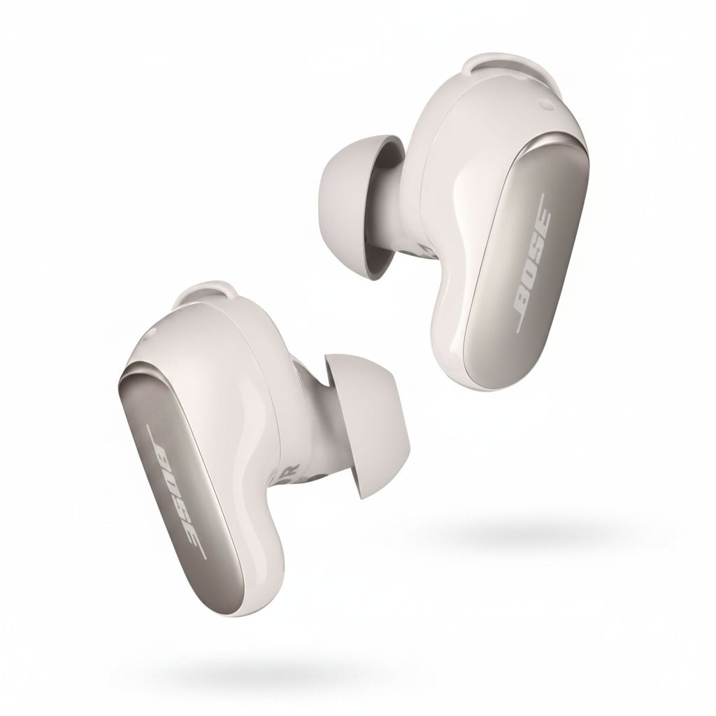 Bose QuietComfort Ultra Wireless Earbuds, Noise Cancelling, Spatial Audio, Bluetooth, Premium Sound - White
