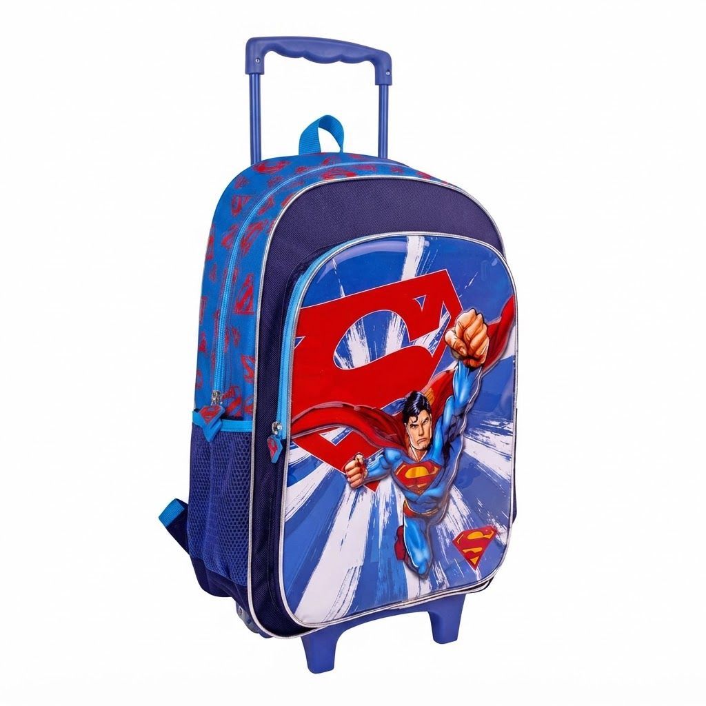 TRUCARE 3-in-1 School Trolley Backpack Set - Rolling Travel Bag with Insulated Lunch Box and Pencil 