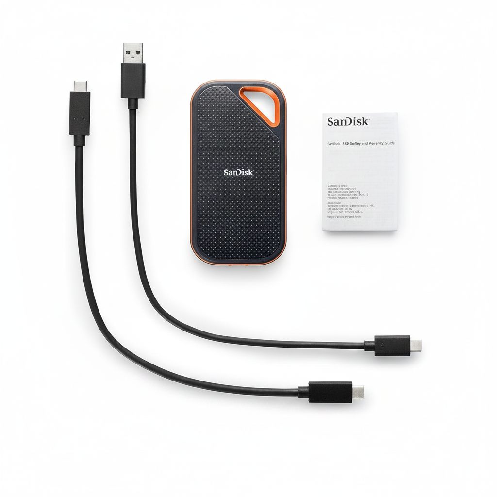 SanDisk Extreme Pro Portable SSD 1TB USB 3.2 Gen 2x2 - Black 