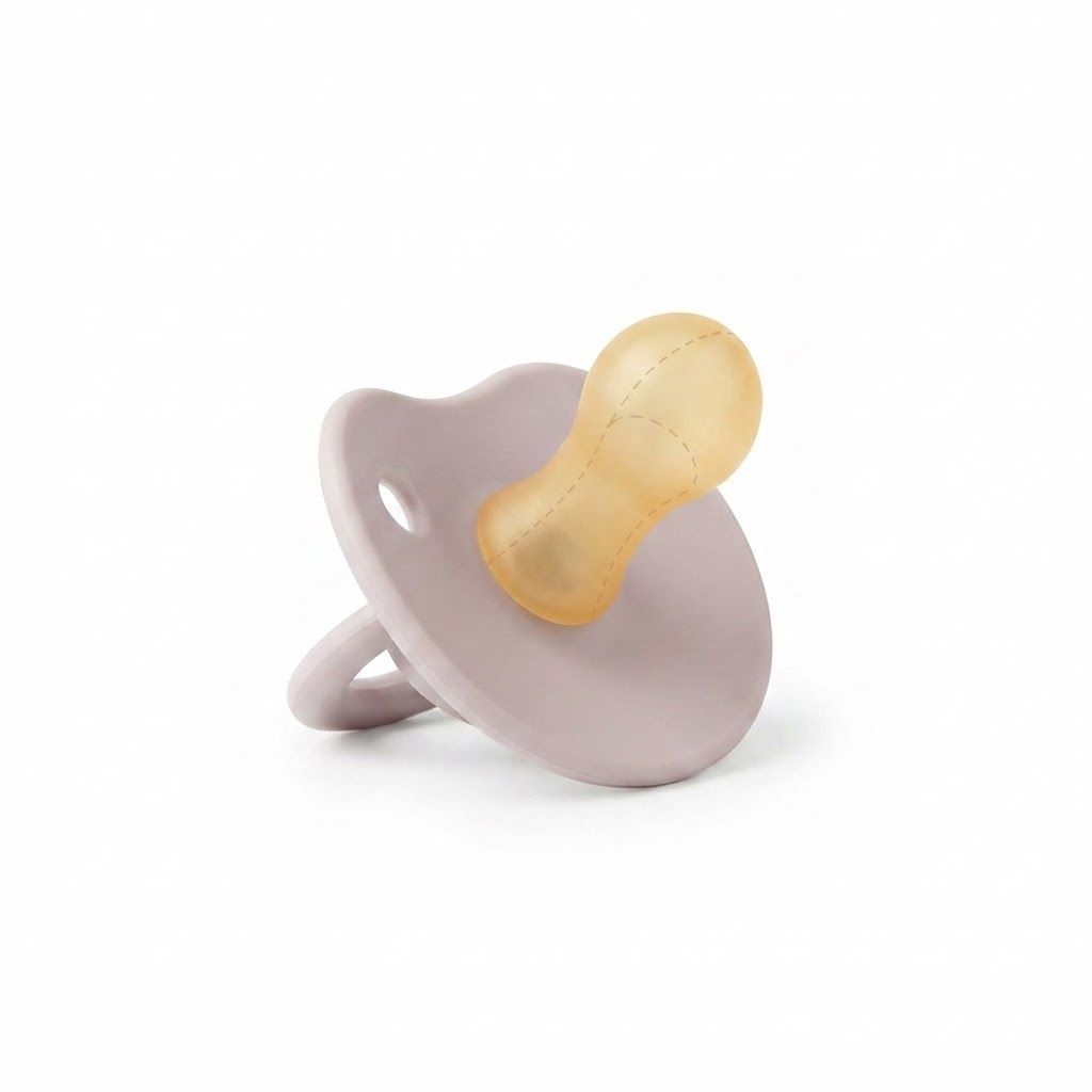 BIBS X Liberty Colour Eloise Latex Round Pacifier Size 2 6+ Months 2 Pack, 100% Food Grade Materials, Excellent Flexibility - Dusty Blue Mix