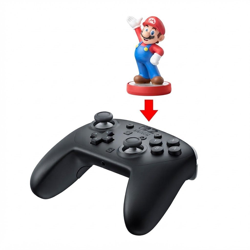 Nintendo Switch 2 Pro Controller, Wireless Bluetooth Gamepad, HD Rumble 2, Motion Controls, GameChat C Button & amiibo Support | 45496321475