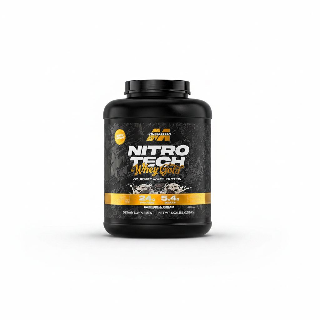 MuscleTech Nitro-Tech Whey Gold Protein Powder | Cookies & Cream | 2280g | Build Muscle & Recovery