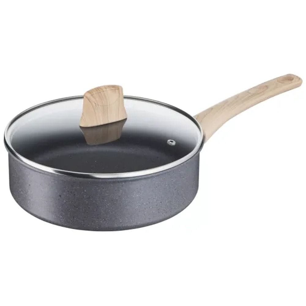 Tefal Natural Force Saute Pan, 24cm with Lid, Non-Stick Mineral-Enriched Cookware, Thermo-Signal Heat Indicator - G2663232