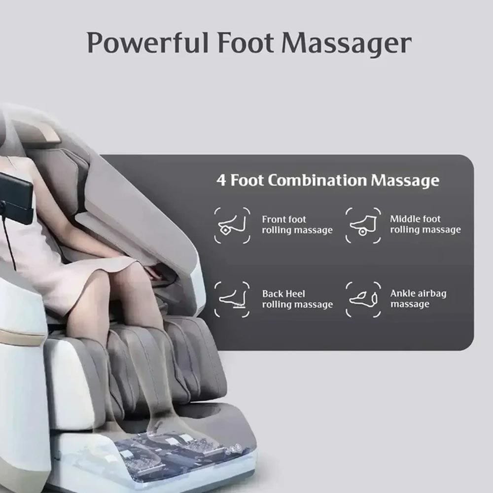 Rotai Jimny A36 Massage Chair with Full-Body Shiatsu, 12 Auto Programs, Zero Gravity, Carbon Fiber Heat Therapy & Built-In Speakers | Grey