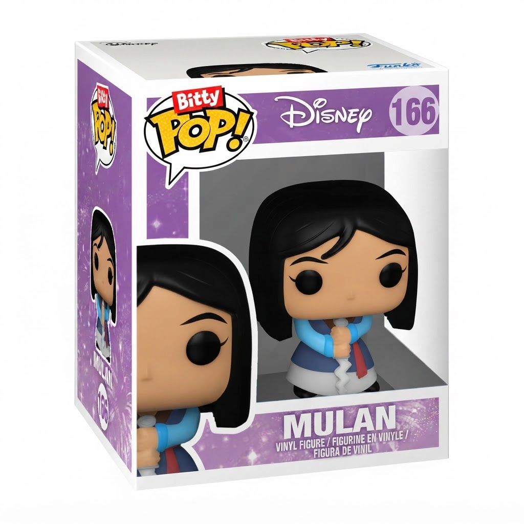 Funko Bitty Pop! Disney Princess 4-Pack: Ariel, Mulan, Tiana & Surprise Mini Figure - 0.9-Inch Set