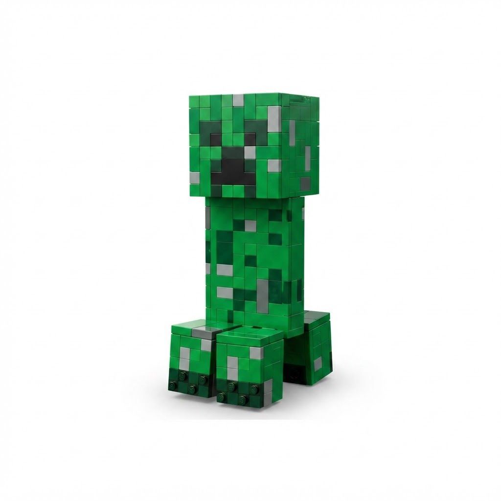 LEGO Minecraft The Creeper Building Toy for Kids, Large Posable Action Figure with Hidden 1 Creeper Minifigure, 10+ years