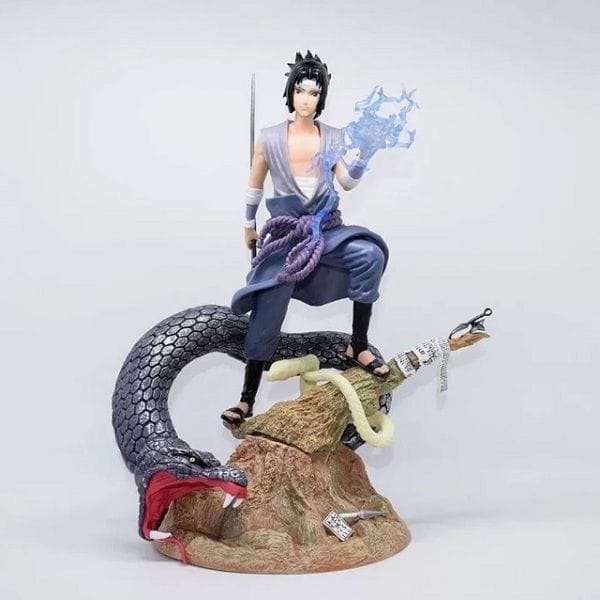 Luxury Signature Sasuke Uchiha Action Figure, 28cm PVC Anime Collectible Statue, Detailed Display Figurine for Home, Office, Shelf & Naruto Fans