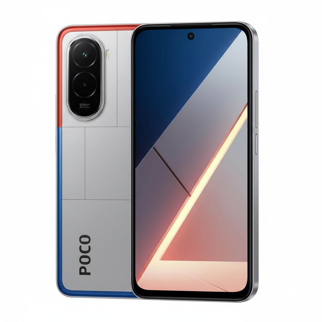 شاومي POCO M7 - فضي، ذاكرة 8 جيجابايت، سعة 256 جيجابايت، شاشة 144 هرتز