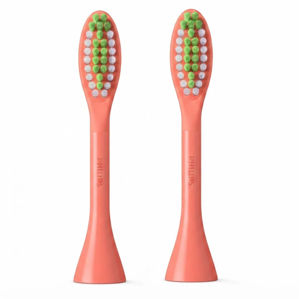 Philips One by Sonicare Replacement Brush Heads BH1022/01, 2-Pack, Miami Coral - Micro-Vibration