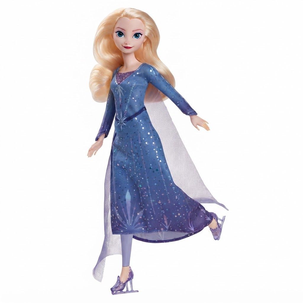 Disney Frozen Elsa Fashion Doll, Ice-Skating Winter Festival Edition, Removable Dress, Ice Skates & Accessories, Multicolor