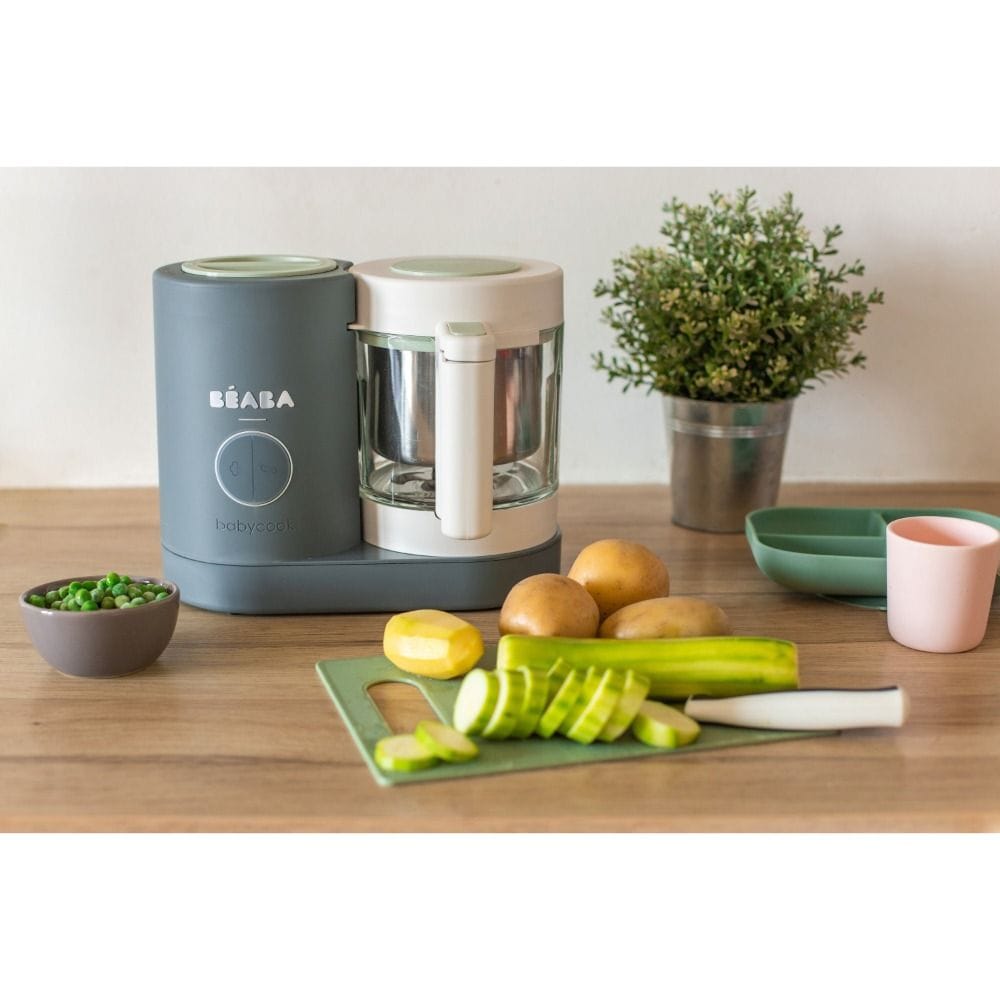 Beaba Babycook Neo Robot Cooker, 6 In 1 Food Processor, 50% Reduction Water And Energy Consumption, Ultra Performance Mixing - Mineral Gray