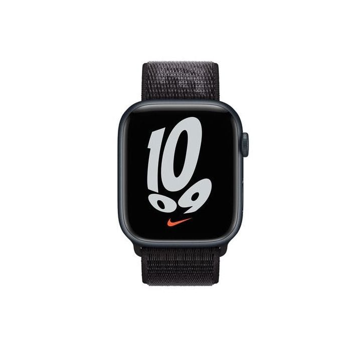 Apple Watch Sport Loop 45mm, Soft, Breathable And Lightweight, Regular - Black Nike - ML343ZM/A