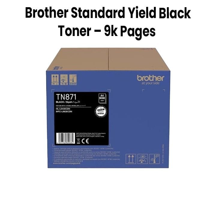 Brother Standard Yield Toner, For HL-L9430CDN, MFC-L9630CDN, Consistent Output, Easy Installation, Printer Protection - Black - TN-871BK