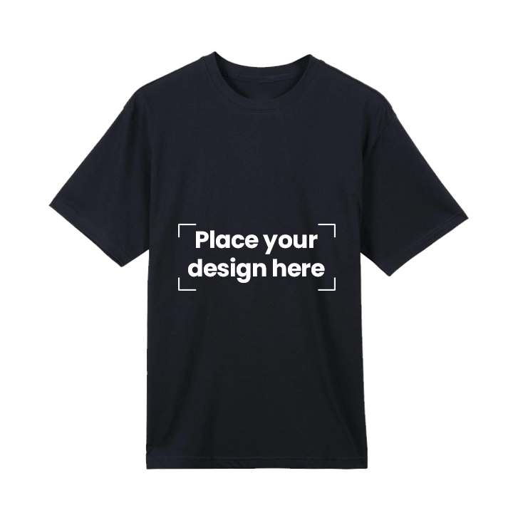 Black T-Shirt Printed with Your Personalized Design-Small