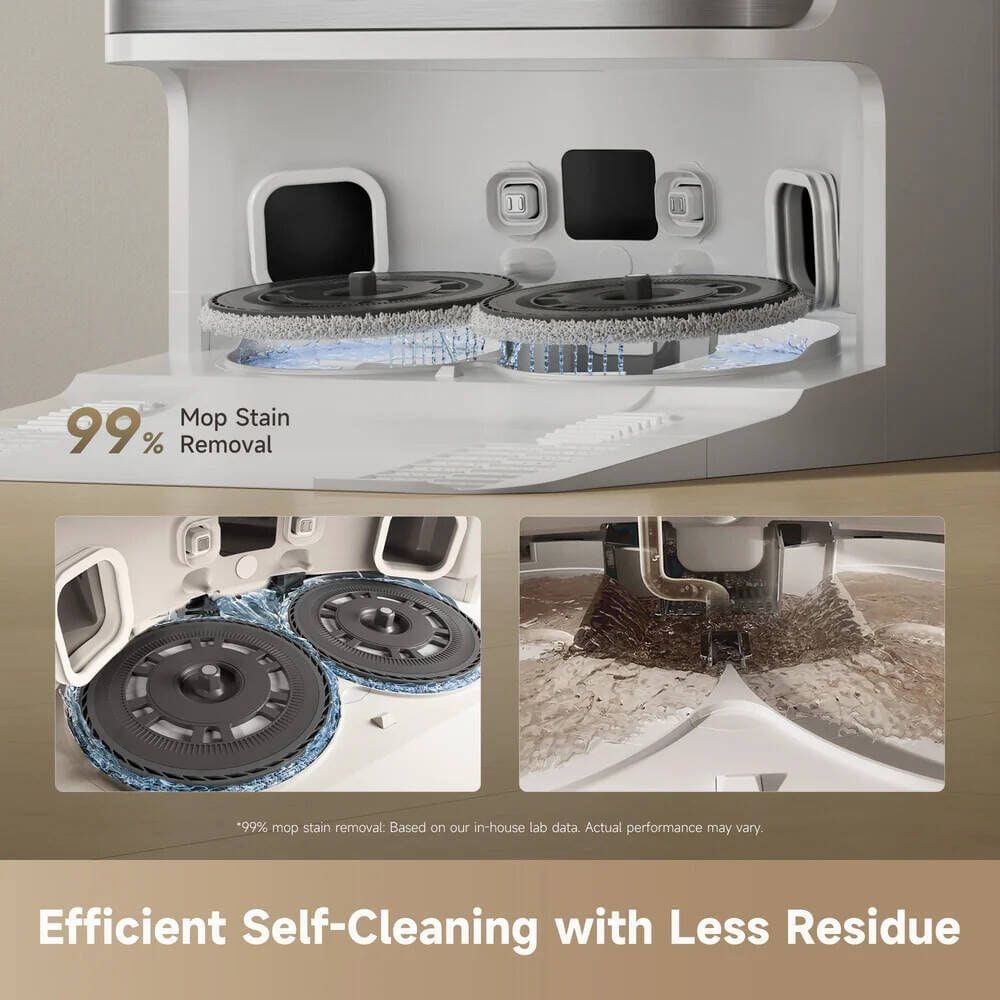 Dreame D30 Ultra Robotic Vacuum Cleaner, 25000Pa Vormax Suction, MopExtend RoboSwing, Self-Cleaning PowerDock & AI Navigation | White - RTD31TE