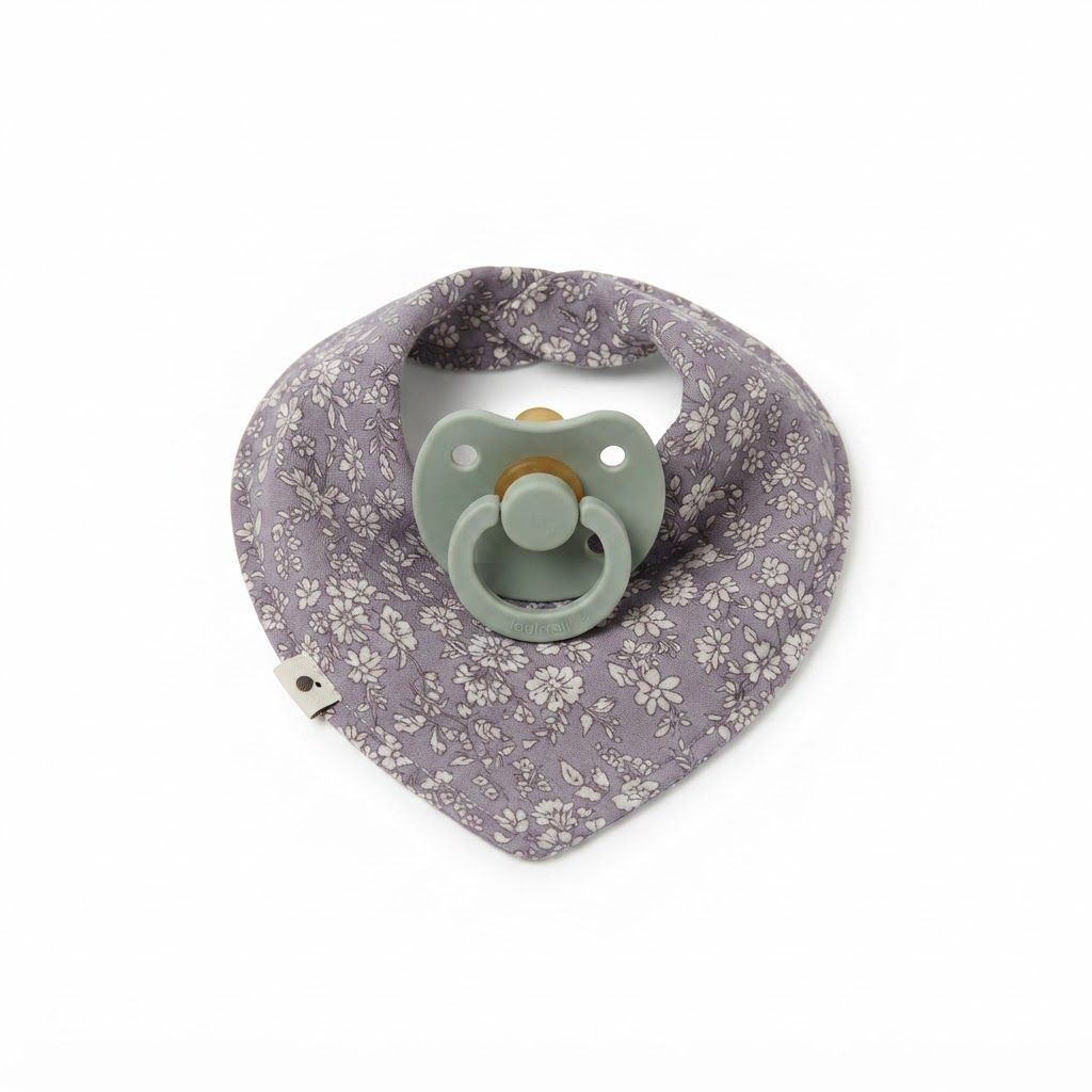 BIBS X Liberty Colour Eloise Latex Round Pacifier Size 2 6+ Months 2 Pack, 100% Food Grade Materials, Excellent Flexibility - Sage Mix