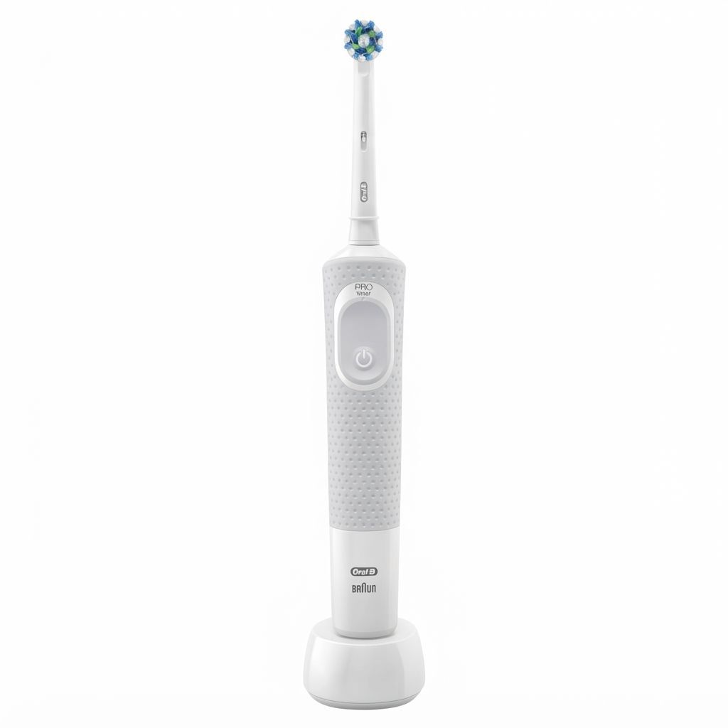 Oral-B Vitality 100 Electric Rechargeable Toothbrush, White - 2D Oscillating & Rotating Cleaning