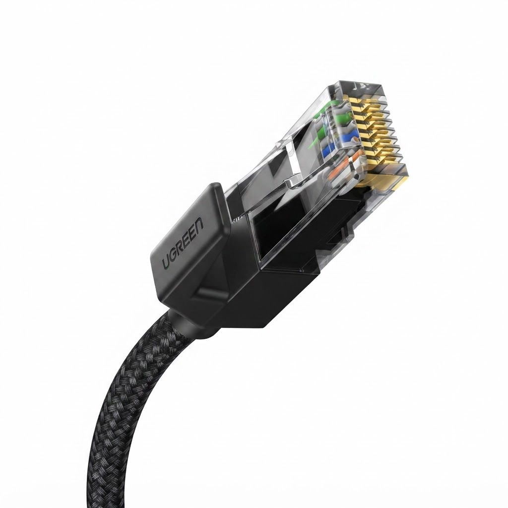 UGREEN Cat6 Ethernet Cable 2M Braided RJ45 LAN Wire, High-Speed 5Gbps Gigabit Internet Cord