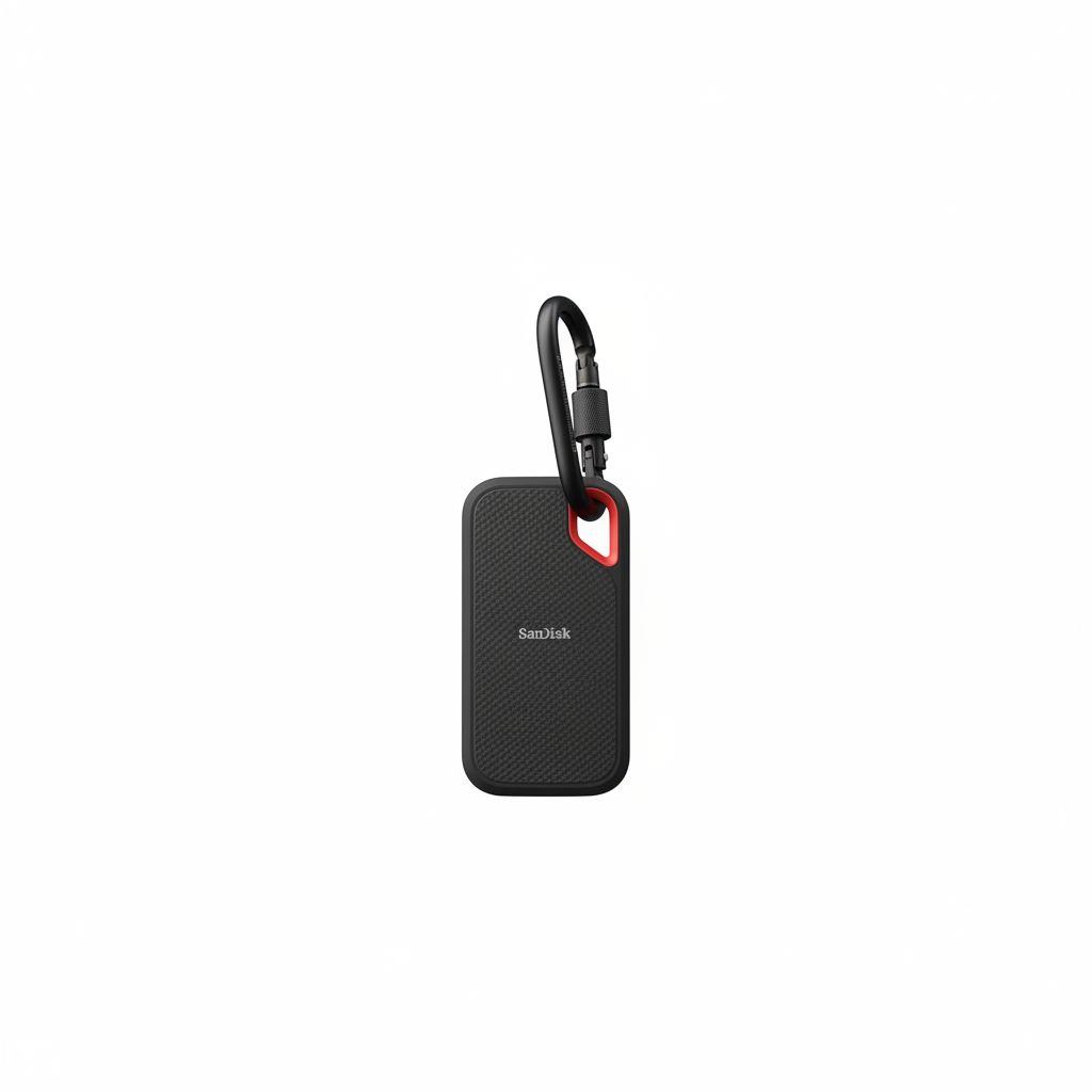 سانديسك إكستريم SSD محمول سعة 8 تيرابايت، بسرعة قراءة تصل إلى 1050 ميجابايت/ثانية، أسود
