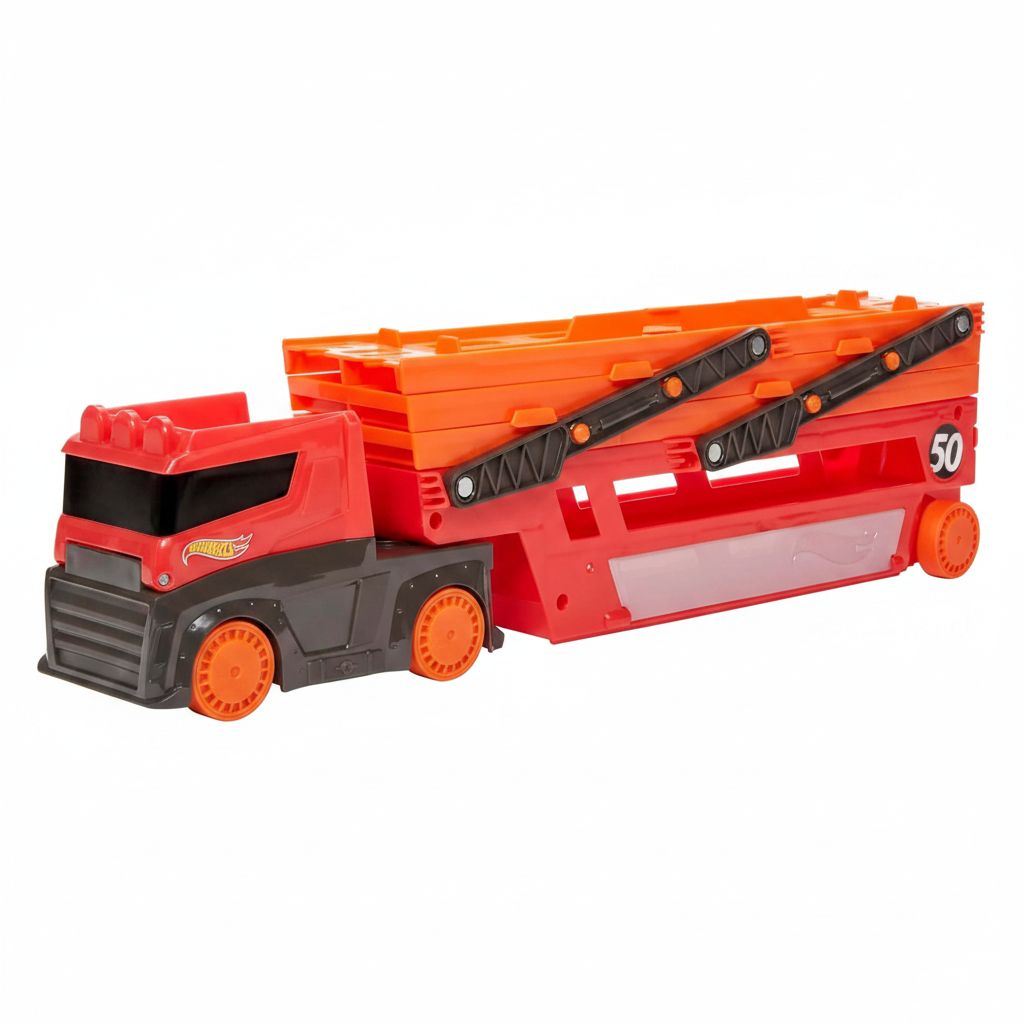Hot Wheels Mega Hauler - Store Up to 50 Cars, 50th Anniversary Edition