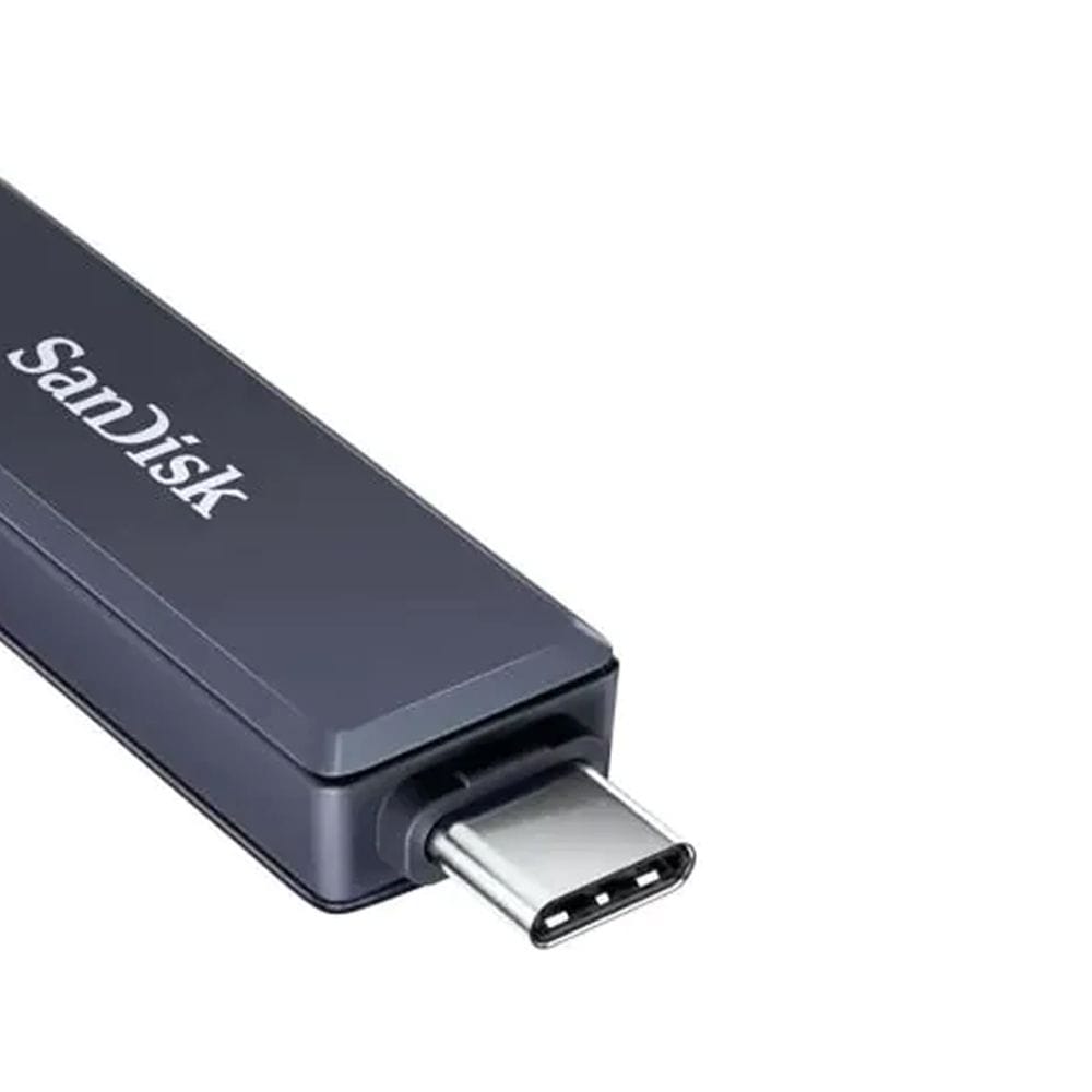 SanDisk Phone Drive USB Type-C for iPhone 128GB with Lightning & USB-C Connectors, Auto Photo Backup & Fast File Transfers | Metallic Blue - 619659211851