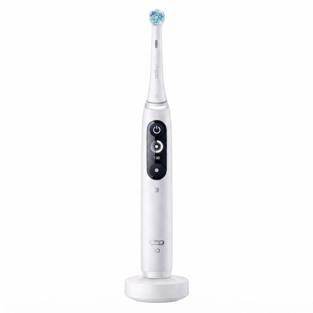 Oral-B iO7 Electric Rechargeable Toothbrush, White - Magnetic Technology, 5 Cleaning Modes