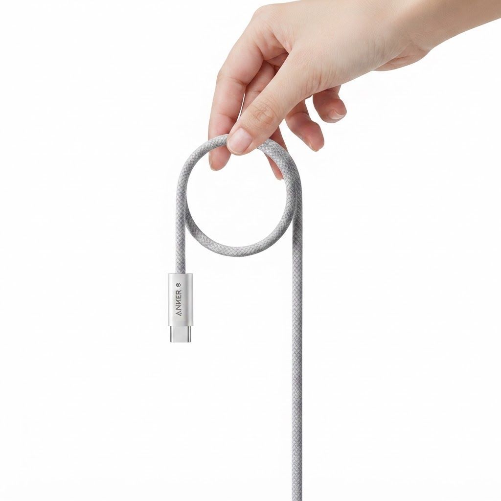 Anker Zolo USB C to USB C Cable 240W Fast Charging Braided Cord 6ft Dirt-Resistant Slim Connector