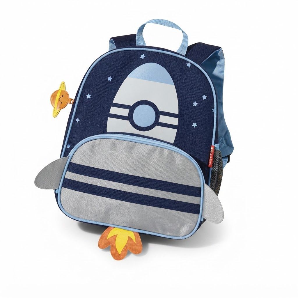 Skip Hop Rocket Spark Style Little Kid Backpack, Adjustable Padded Straps, Top Grab Handle - Multicolour