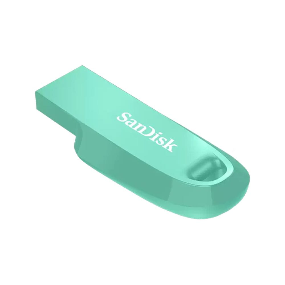 SanDisk Ultra Curve USB 3.2 Flash Drive 32GB with Up to 100MB/s Read Speed, Compact Capless Design, Keyring Loop & Plug-and-Play Storage | Green - 619659196653