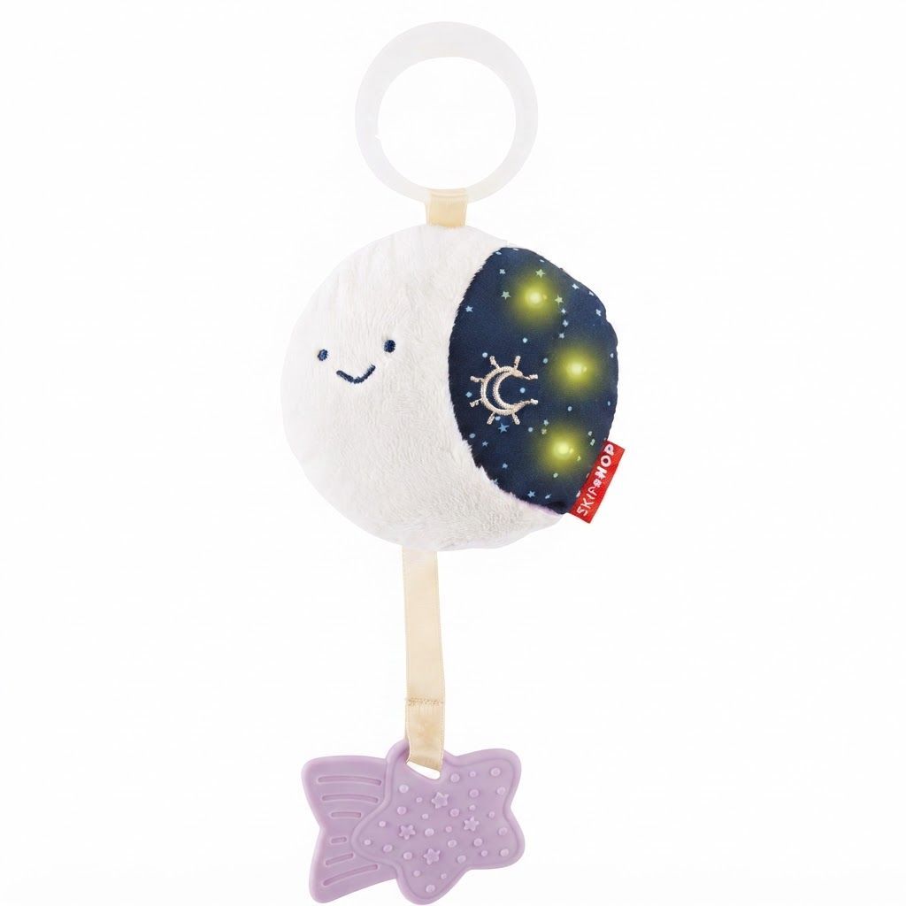 Skip Hop Celestial Dreams Moon Baby Stroller Toy 0+ Monthss, Light-Up Moon With Musical Features, Soft, Multi Sensory Design - Multicolour