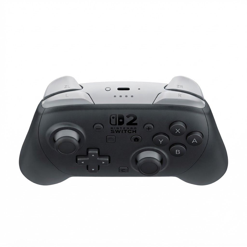 Nintendo Switch 2 Pro Controller, Wireless Bluetooth Gamepad, HD Rumble 2, Motion Controls, GameChat C Button & amiibo Support | 45496321475