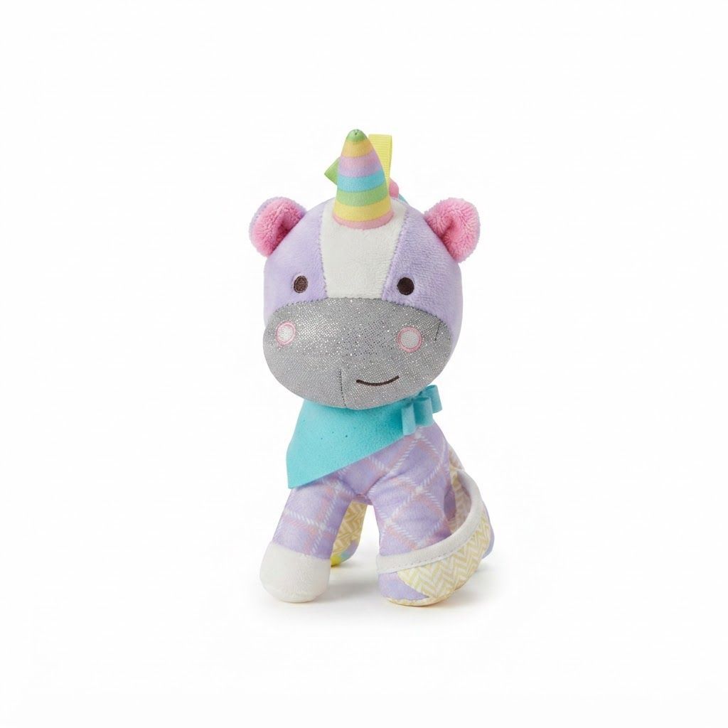 Skip Hop Zoo Unicorn Phone Toy 6+ Months, Press Nose To Light-up Dino's Spikes, Helps Develop Fine Motor Skills, Easy-Grip Handle For Little Hands - Multicolour