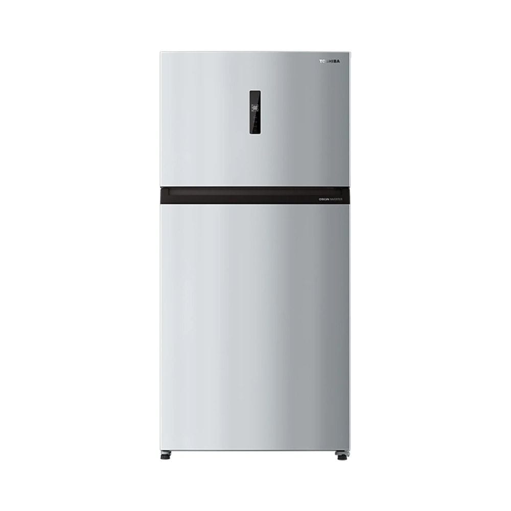 Toshiba Double Door Refrigerator, 555L Net (735L Gross), Origin Inverter, No Frost, Stainless Steel | GR-RT735WE-PMF04