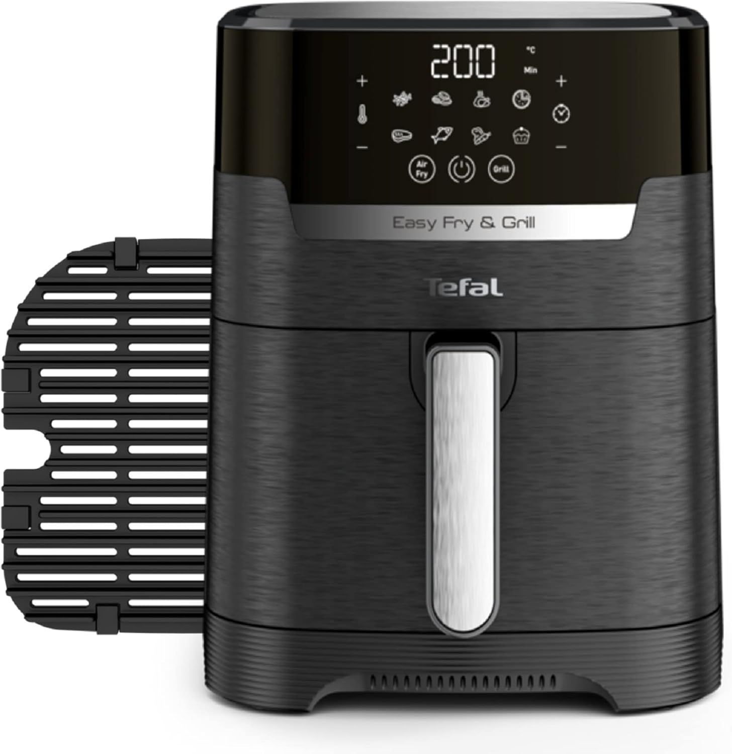 Tefal Easy Fry & Grill 4.2L Digital Air Fryer & Grill, 1550W Oil-Less 2-in-1 Cooker, Precision Cooking - Black/Gray - EY505827 
