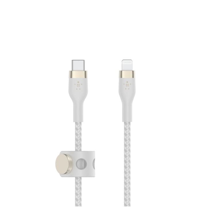Belkin Silicone Braided Cable Lightning to USB-C 3 m | White | CAA011BT3MWH