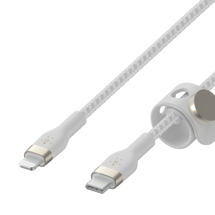 Belkin Silicone Braided Cable Lightning to USB-C 3 m | White | CAA011BT3MWH