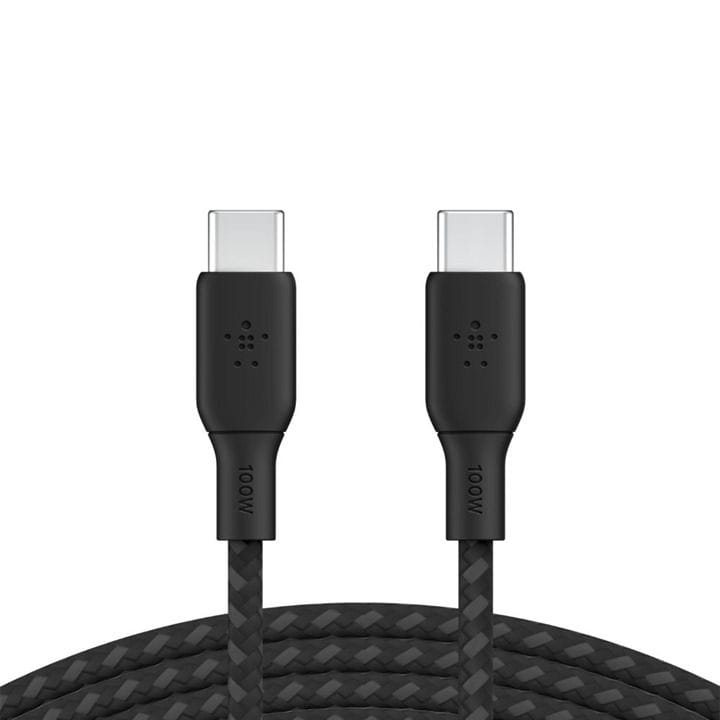 Belkin Braided USB-C to USB-C 2.0 Cable 100 W 3 m | Black | CAB014BT3MBK