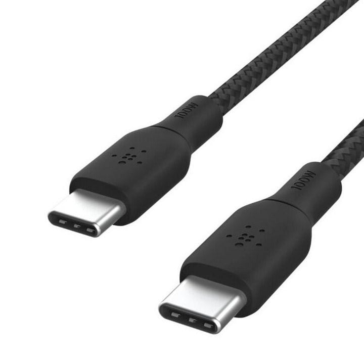 Belkin Braided USB-C to USB-C 2.0 Cable 100 W 3 m | Black | CAB014BT3MBK