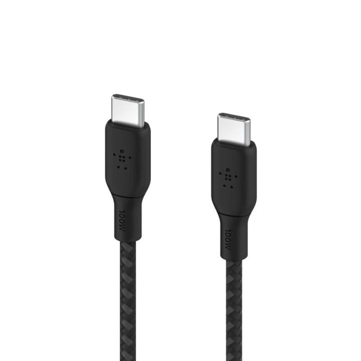 Belkin Braided USB-C to USB-C 2.0 Cable 100 W 3 m | Black | CAB014BT3MBK