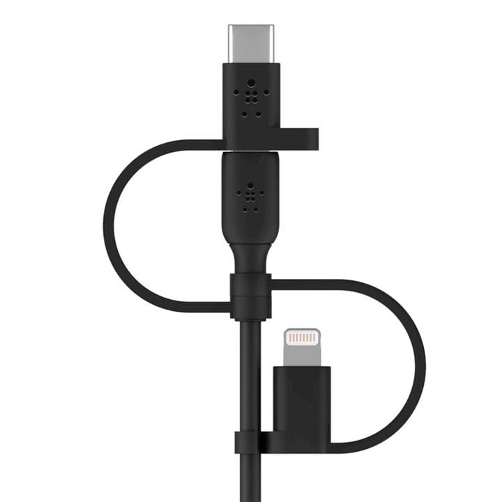 Belkin 3-in-1 Lightning/Micro/USB-C Cable 1.2 m | Black | CAC001BT1MBK