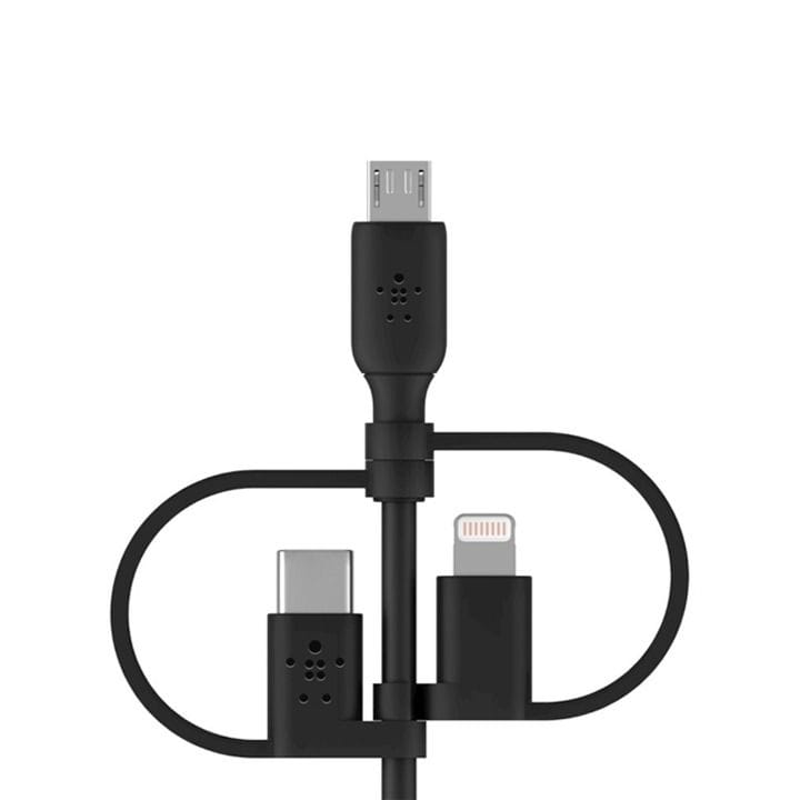 Belkin 3-in-1 Lightning/Micro/USB-C Cable 1.2 m | Black | CAC001BT1MBK