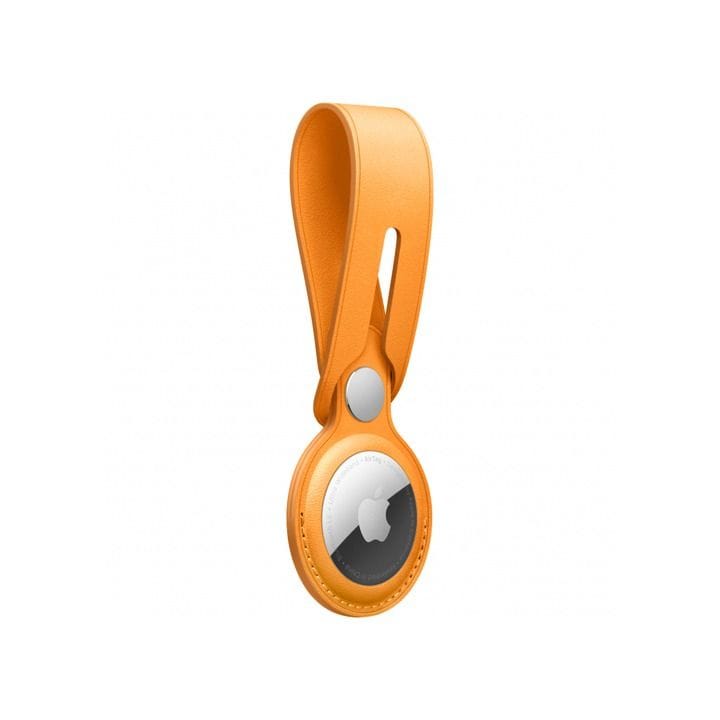 Apple AirTag Leather Loop, Stylish And Functional, Lightweight And Practical, Loop Design for Easy Attachment - California Poppy