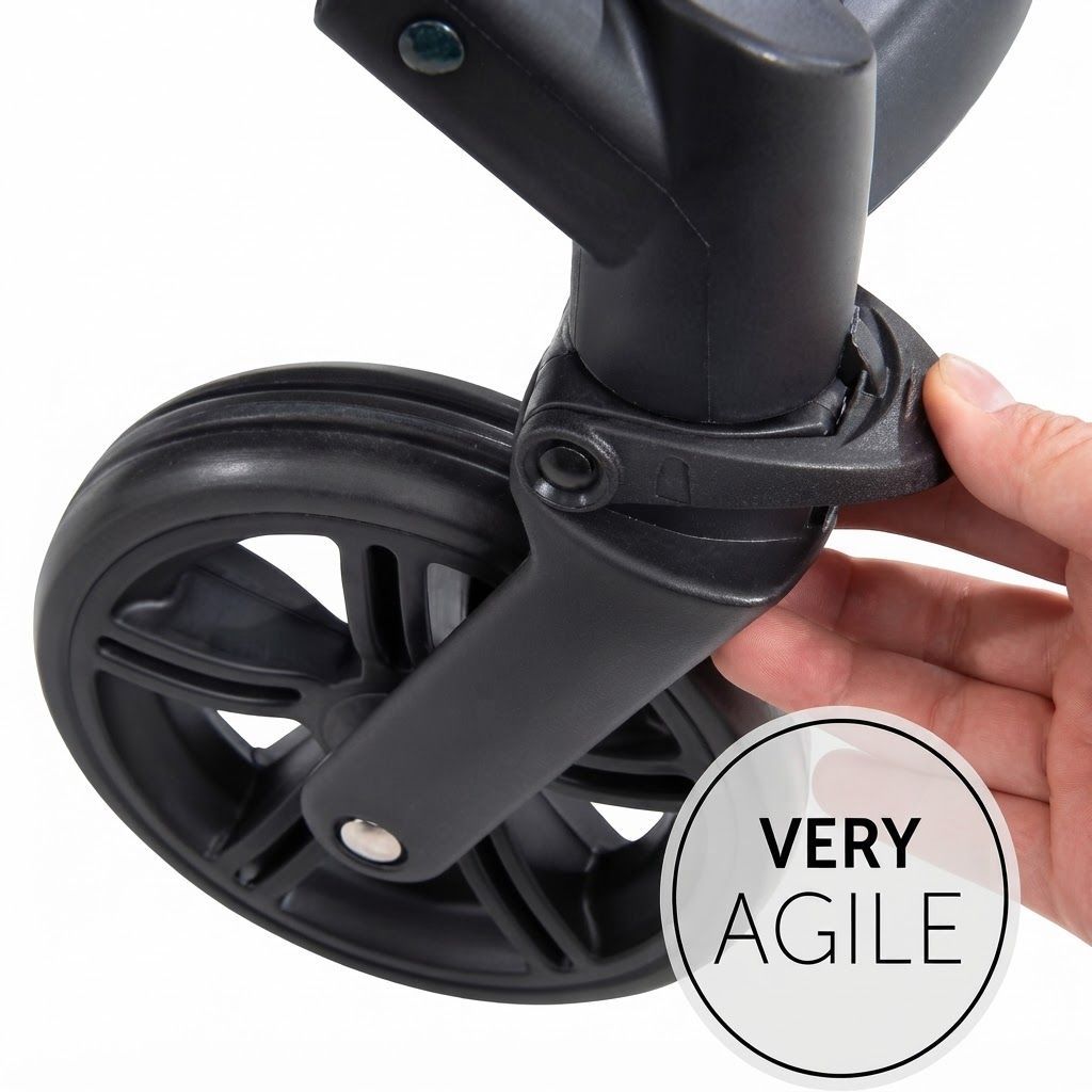 Hauck Rapid 4 Stroller Lightweight Foldable Pushchair with Lying Position, Supports up to 25kg, Height-Adjustable Handlebar, Designed for Comfort, Safety, and Urban Agility | Grey