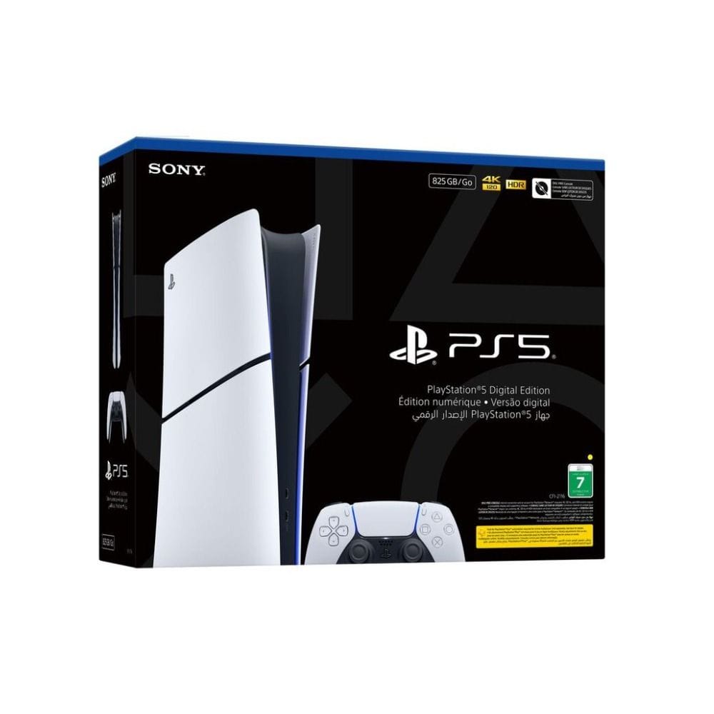 Sony PlayStation 5 Digital Edition Console, 825GB SSD, 4K Gaming, Ray Tracing, Ultra-High Speed SSD, DualSense Controller | R2