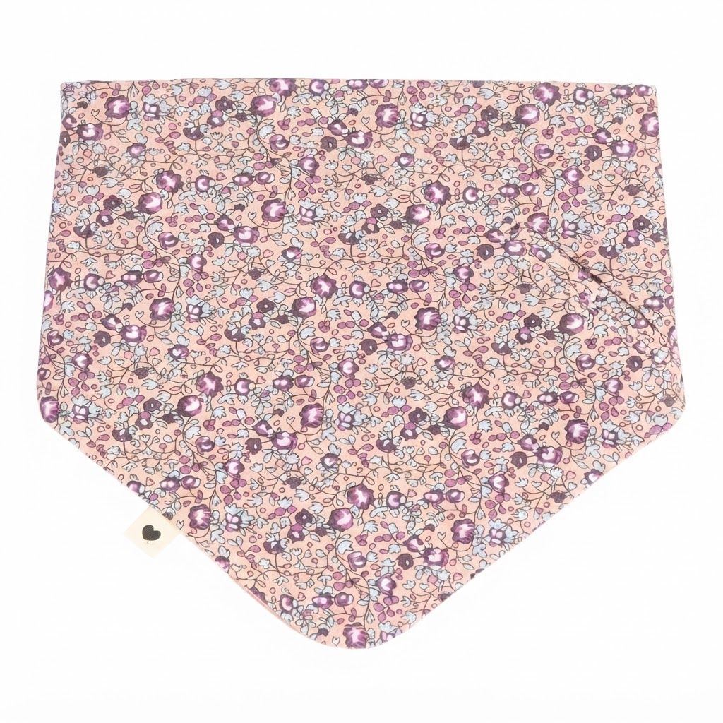 BIBS X Liberty Eloise Bandana Bib, Adjustable Neck Closure?, 100% Organic Cotton, Soft And Breathable Fabric - Blush