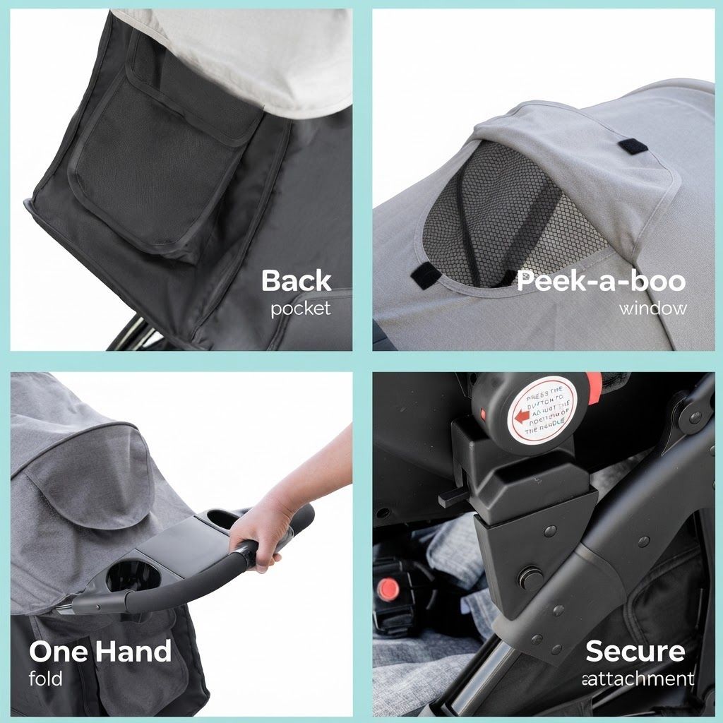 The Moon Aria Baby Stroller - Convertible Reclining Travel Gear with 360 Wheels, 5-Point Harness, 0 Months+ | Light Grey